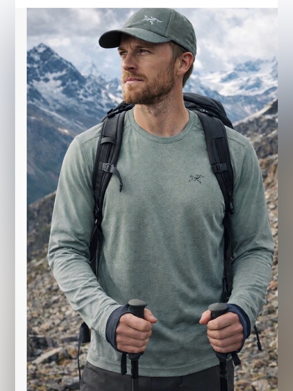 LN Arcteryx Remige  Crew LS Men's green S